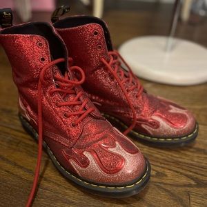 Glitter Flame Doc Martens